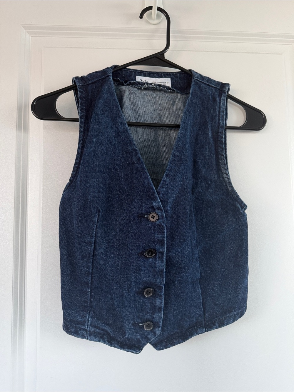 Zara Dark Blue Denim Vest